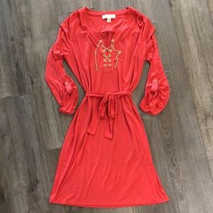 Like new! - MICHAEL MICHAEL KORS Gold Chain Midi Dress